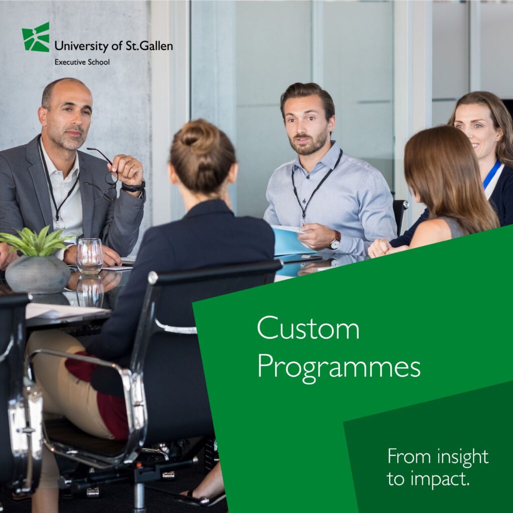Universität St. Gallen, Executive School, Unternehmenslösungen, Custom Programmes, Executive Education